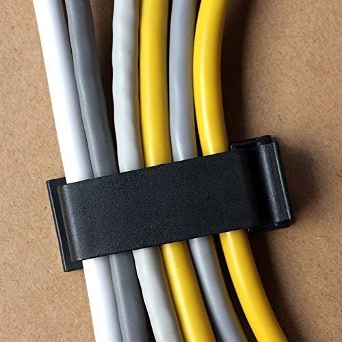 24 Clips Adhésifs Gestion Câbles – Organisateurs De Câbles Muraux En Nylon, Pour Bureau, TV, PC, Voiture – Fixation Sans Perçage
