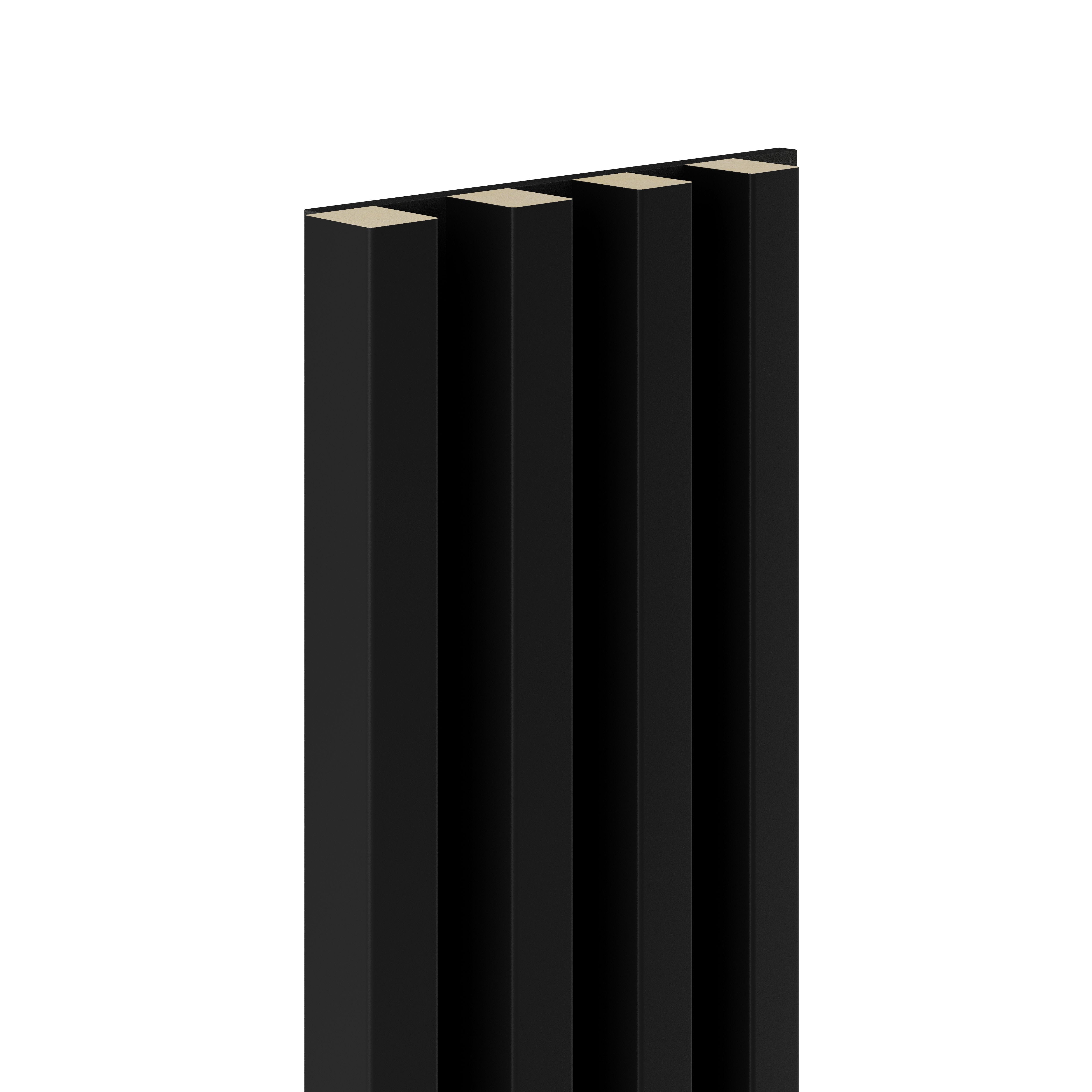 Lamel ścienny na czarnym filcu 4L Marbet Design WOODLINE MAXI 2700x177 Czarny mat 1 szt.
