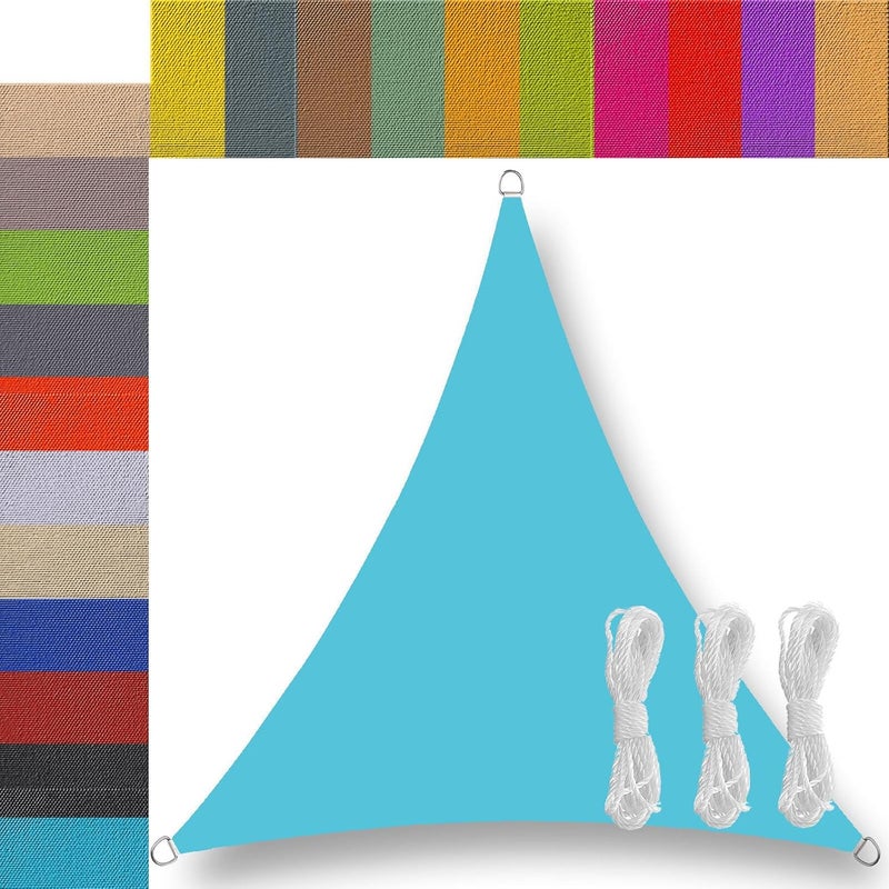 Trójkątny żagiel przeciwsłoneczny trójkątny wodoodporny, odporny na warunki atmosferyczne (95% promieniowania UV), płótno na balkon, taras, 6x6x6 m