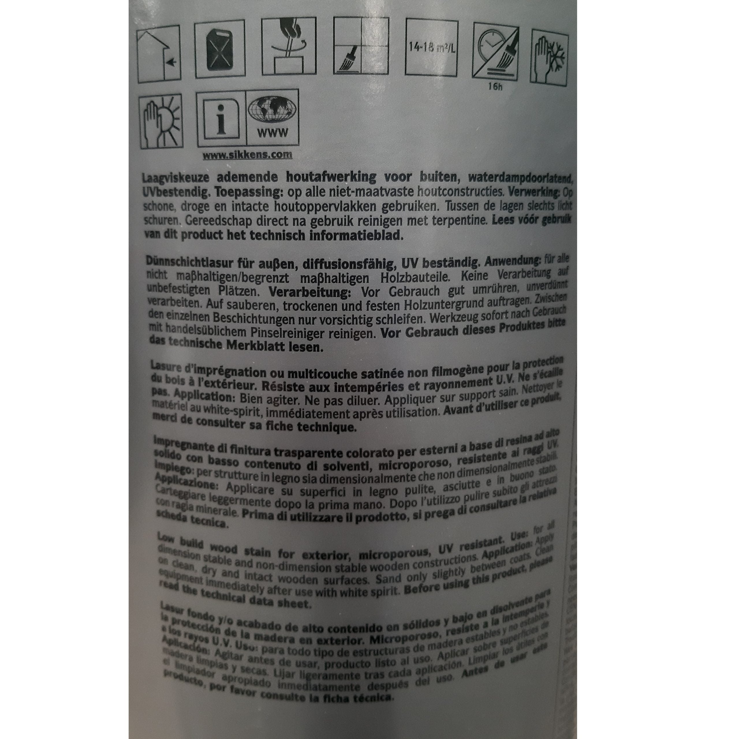 Lasure pour bois Cetol hls PLUS PIN OREGON 5L - Sikkens - 4