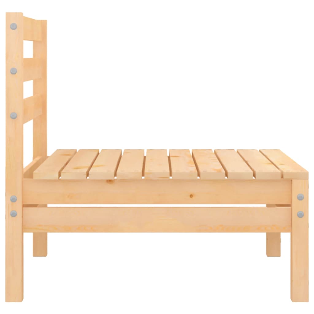 Salon bas de jardin en Bois Marron 7 personnes - 8