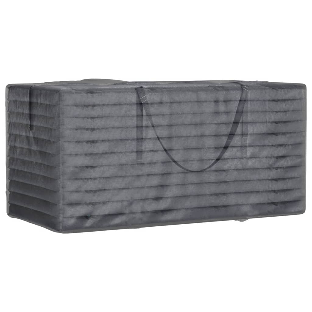 Sac de rangement pour coussins de jardin noir 150x75x75 cm PE - 4