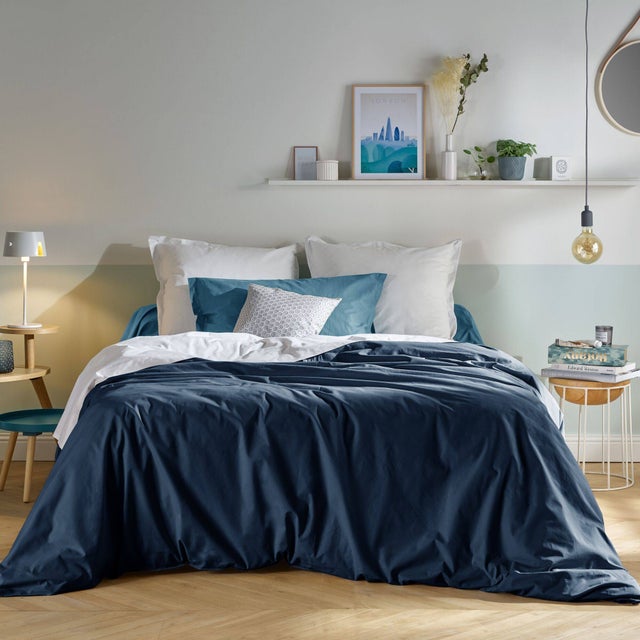 Housse de couette coton bio Fil & Sens-240 x 220 cm-Bleu Nuit