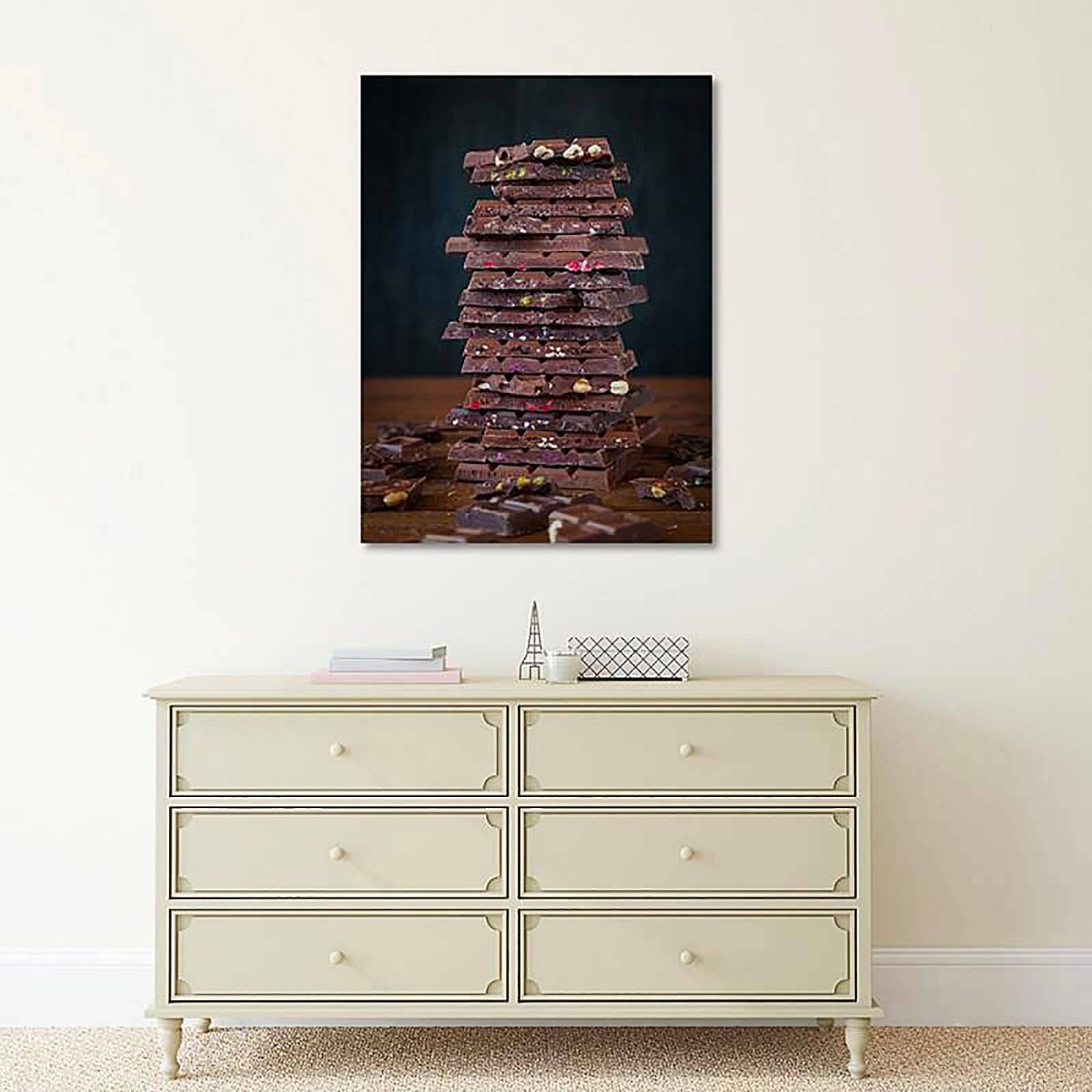 Tableau bois pile de chocolat - 60 x 80 cm - 5