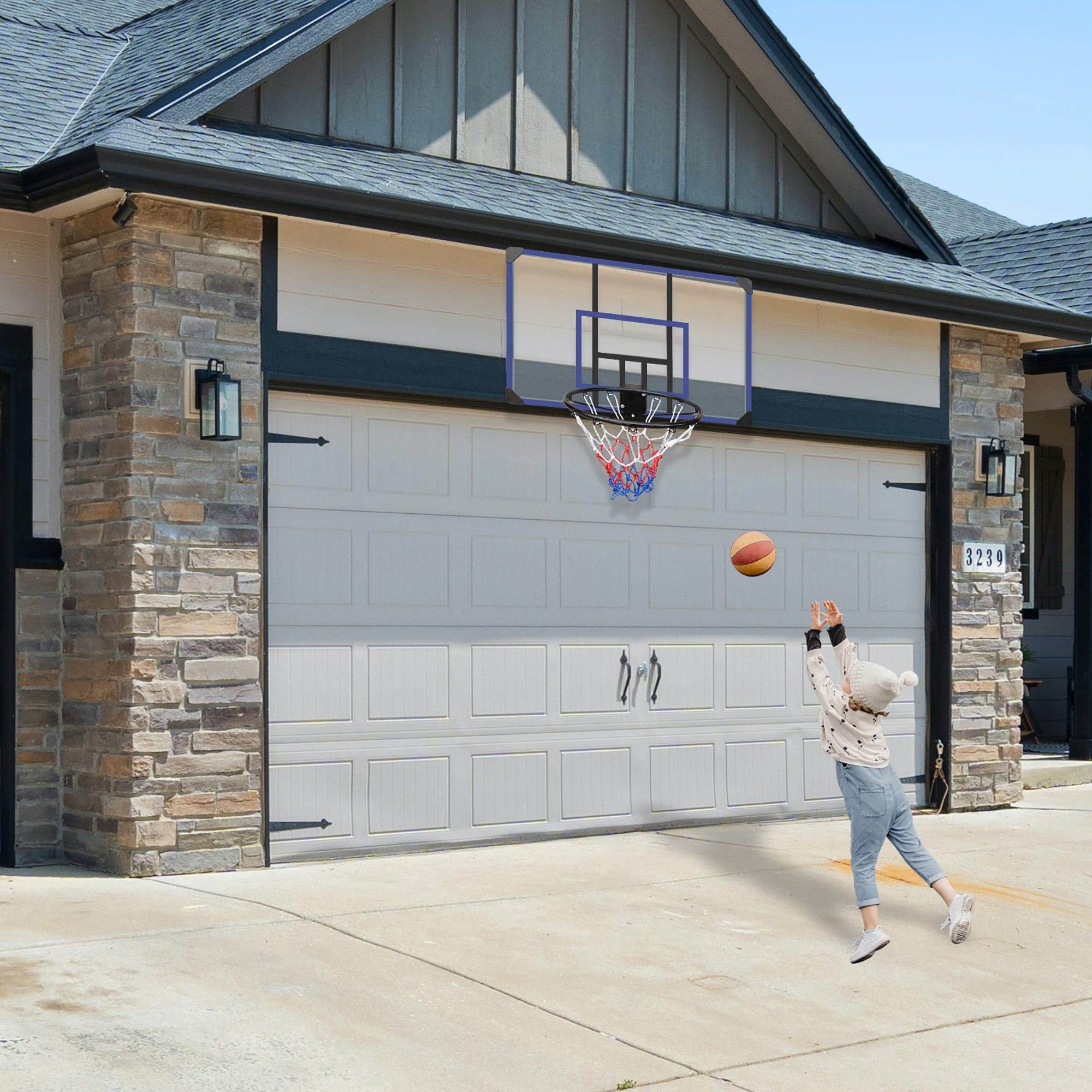 SPORTNOW Panier de Basketball Mural Panier de Basket avec Panier spécial - intérieur extérieur - 70 x 110 x 90 cm SPORTNOW Panier de Basketball Mural Panier de Basket avec Panier spécial - intérieur extérieur - 70 x 110 x 90 cm