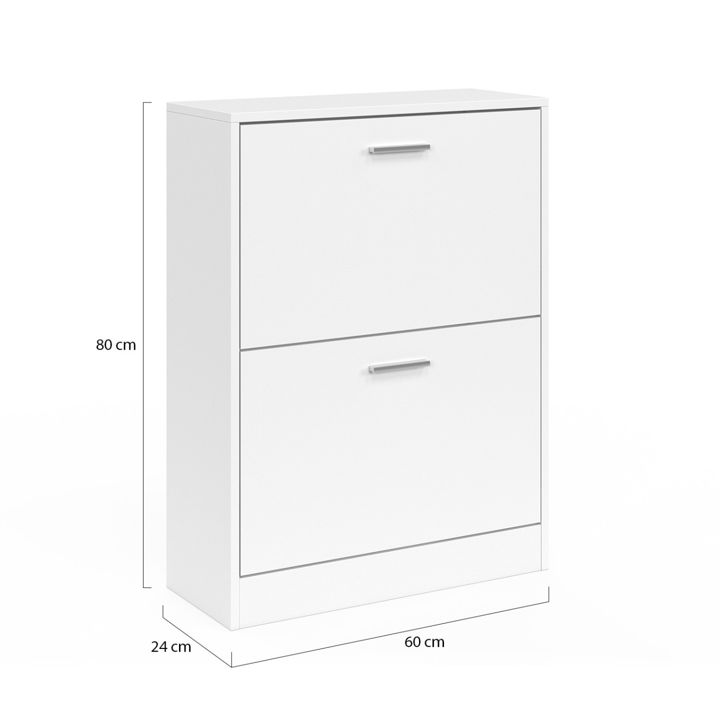 Meuble à chaussures 12 paires KLARK 2 portes blanc - 5