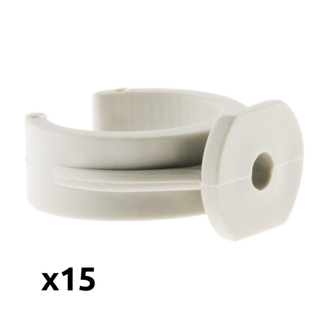 Lot de 15 clips Ø25mm sans chevilles - Zenitech