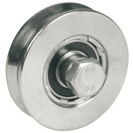 Rueda Ø 120 con ranura triangular y 2 rodamientos a bolas AVL ...