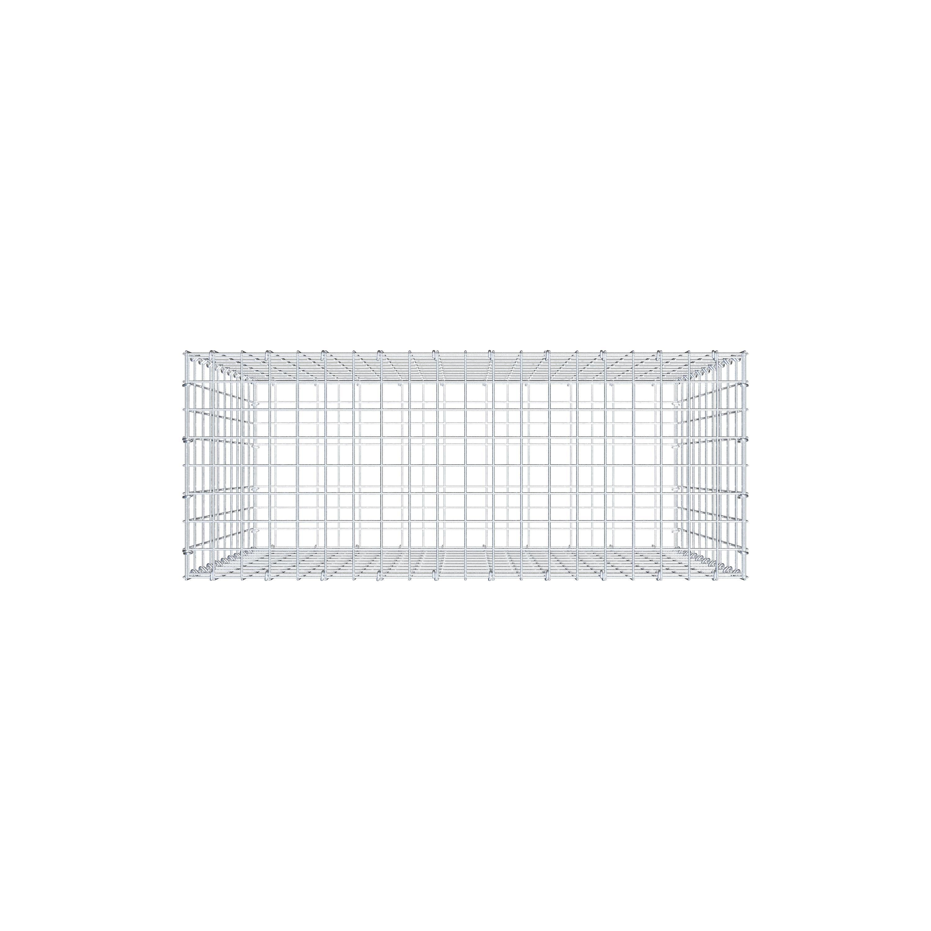 Gavión de acero galvanizado 100x100x40cm (LxAxP), malla 5 x 10cm, Anillo en C, jaula metálica para muro o jardín - 8
