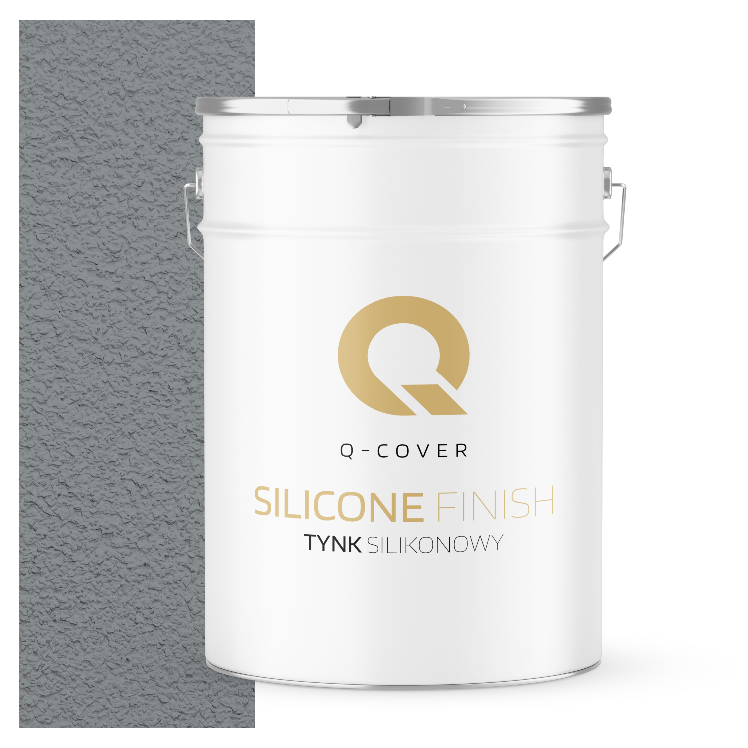 Tynk Silikonowy Elewacyjny Baranek 1.00mm Q-Cover Szary RAL7045 25KG
