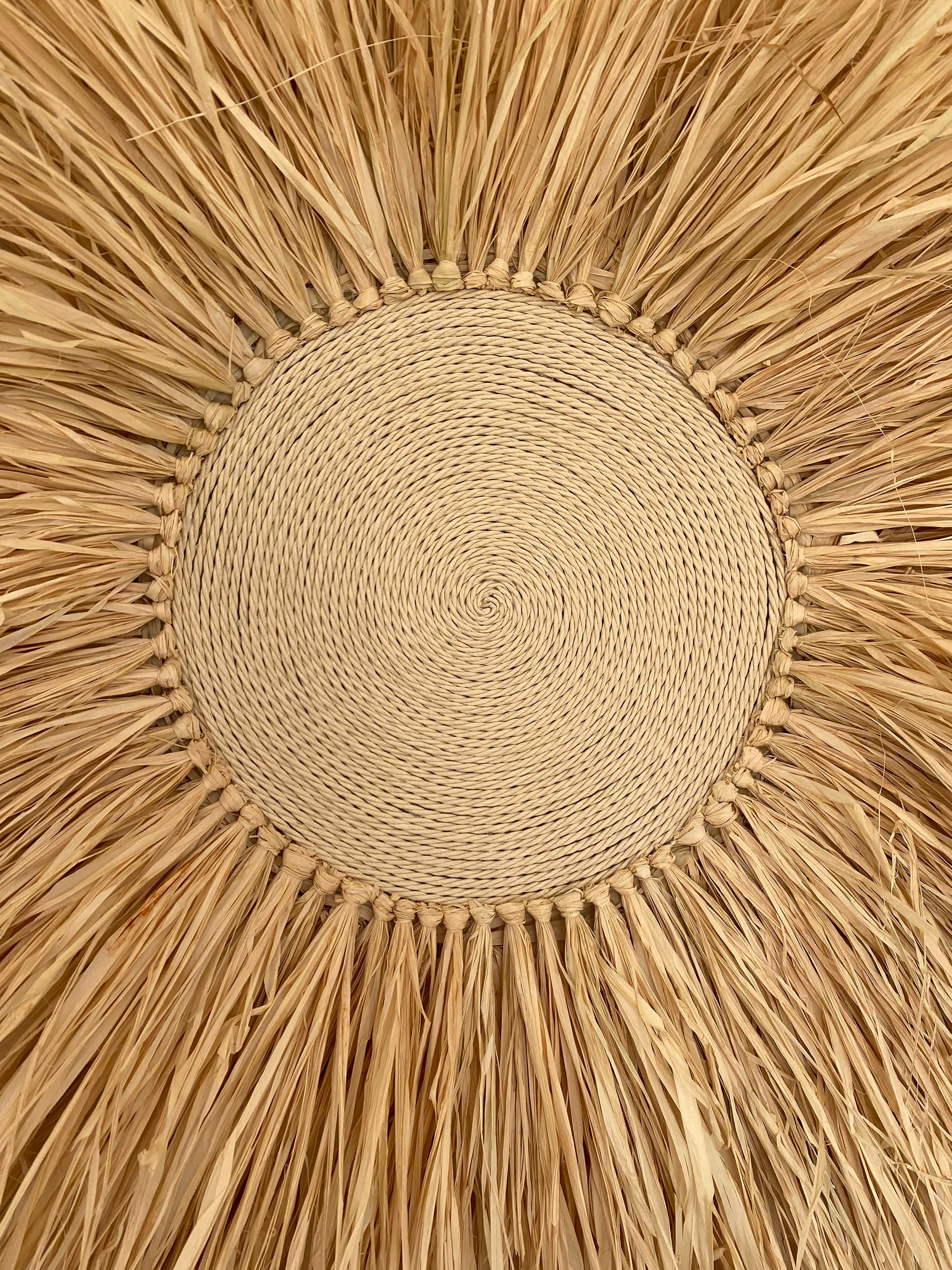 Décoration murale en raphia - SUN 60 cm - 4