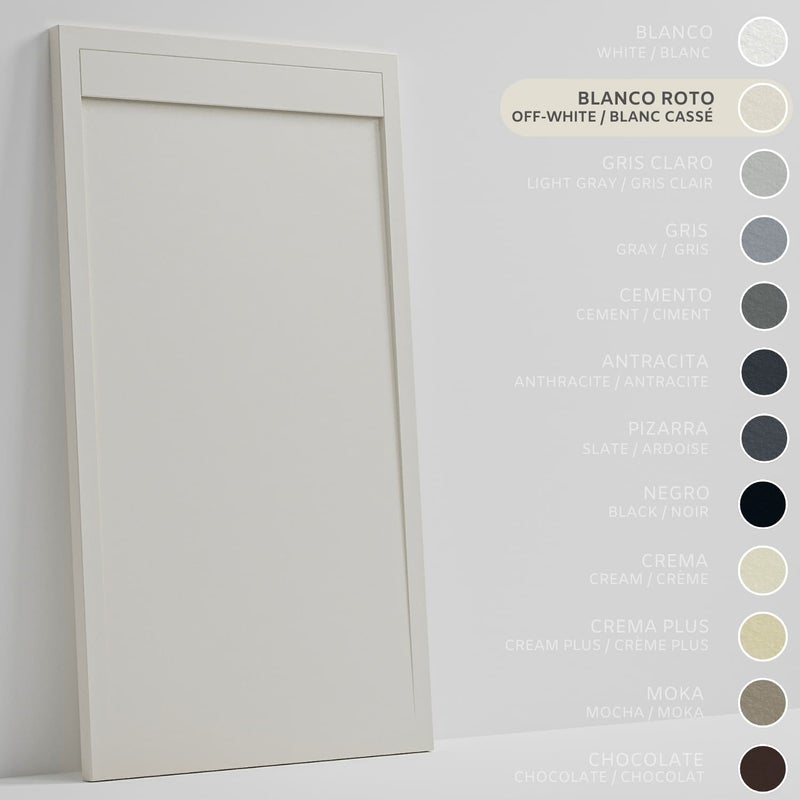 SOULHOME Brodzik prysznicowy– Żywica– Gel Coat– Gładka/Kamienna tekstura – Antypoślizgowy – złamana biel- 160X70- Niski 3cm– Minimalistyczny