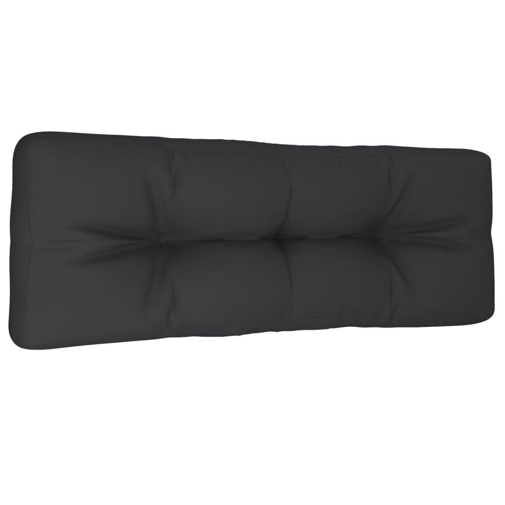 Coussin de palette noir 120x40x12 cm tissu vidaXL - 4