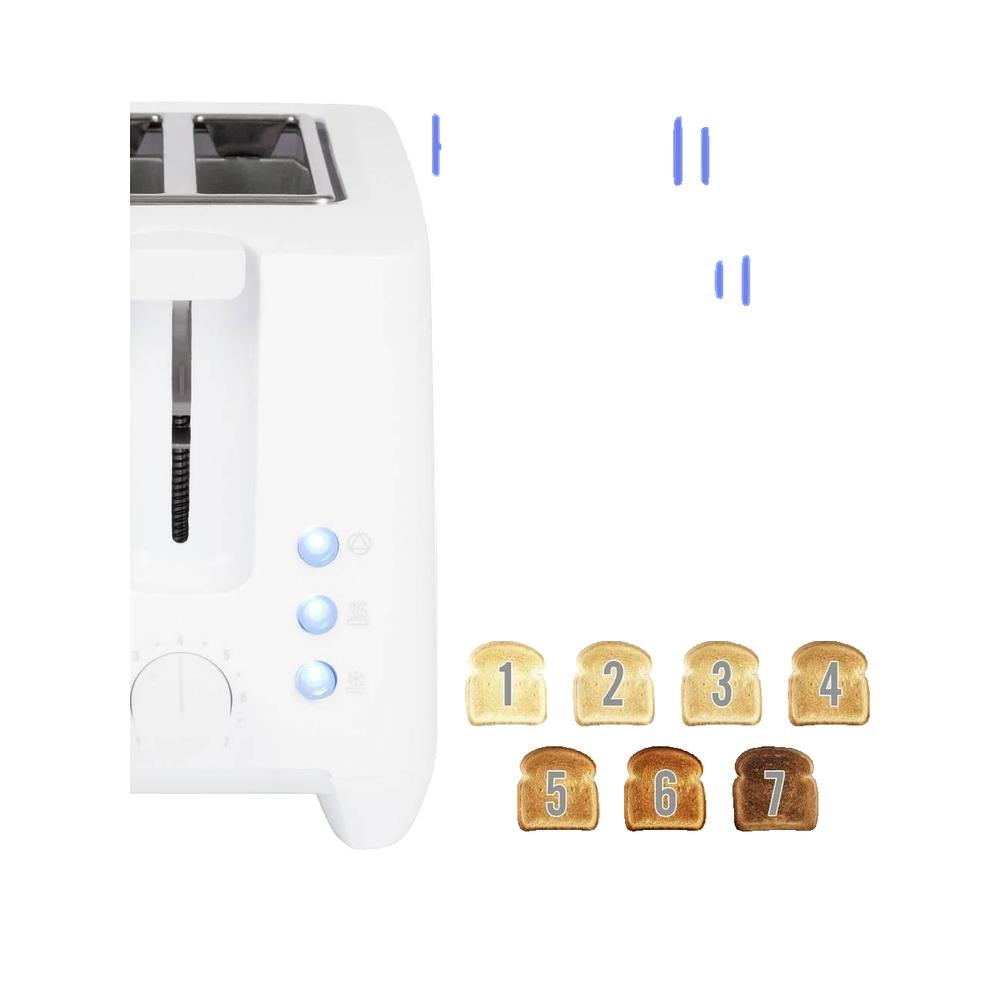 Toster Clatronic TA 3801 biały 2 kromki 750 W