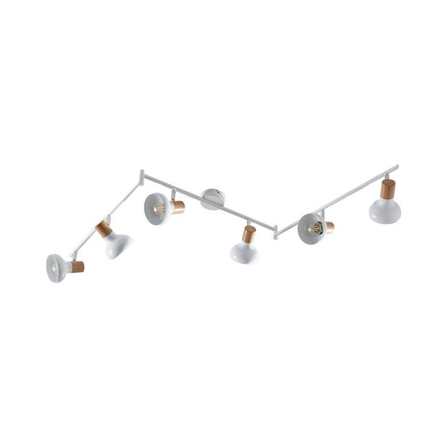 Lindby Faretto Da Soffitto Industriale 3 Luci In Legno E Nero | Plafoniera Vintage Dimmerabile Per Soggiorno