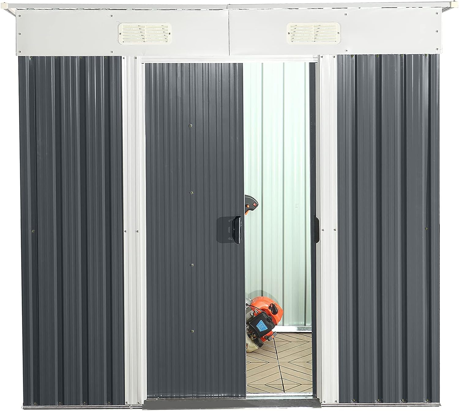 Garden Friend Casetta in acciaio Medium Store Antracite H. 180 P. 121 L. 195 cm - 7