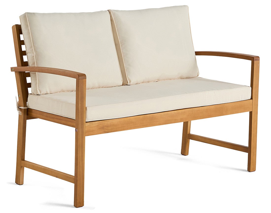 Salon de jardin 4 places en bois massif d'acacia bois / beige - KAILI - Best Mobilier - 5