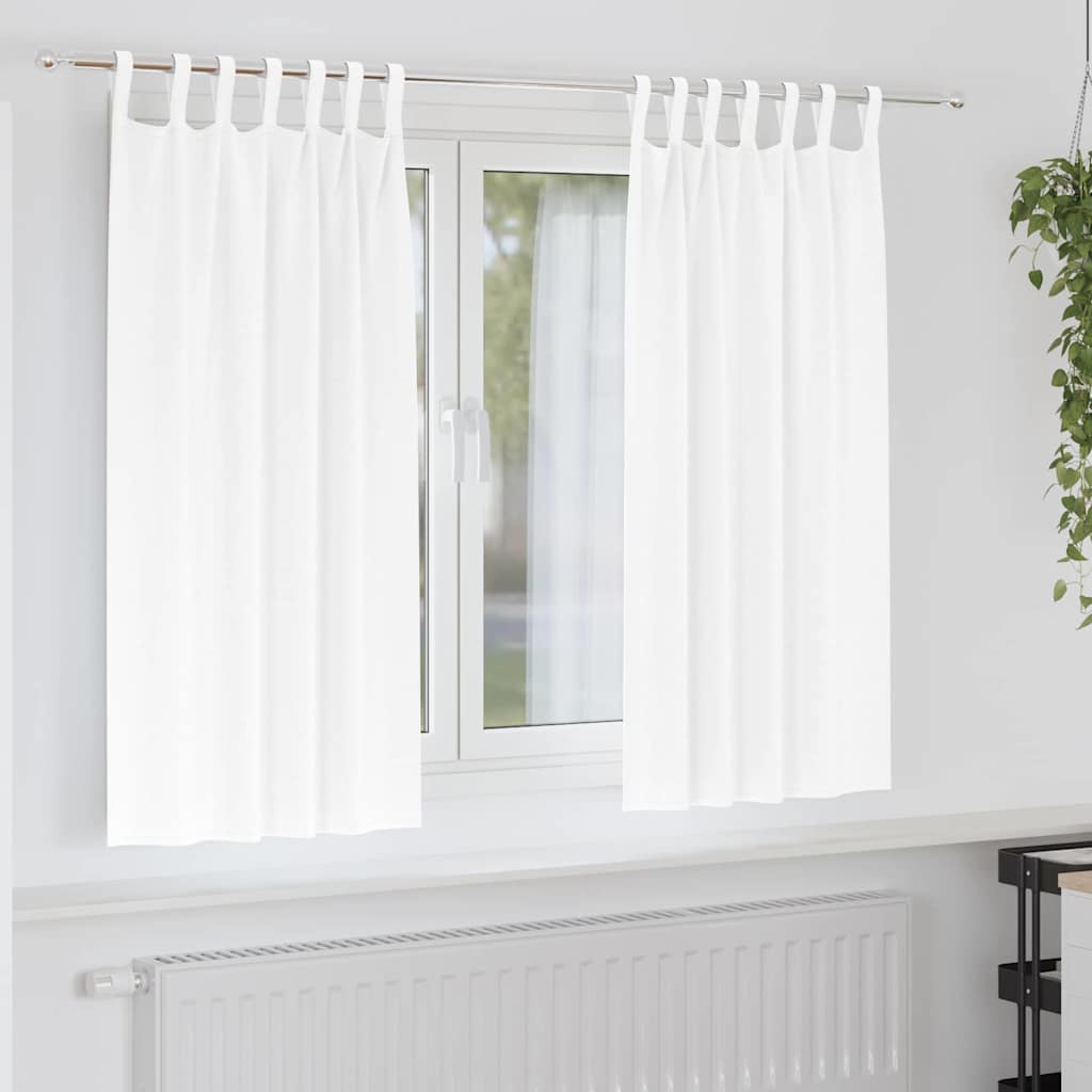 Firany blackout z kółkami 2 pcs Czysta Biała 175 x 140 cm vidaXL