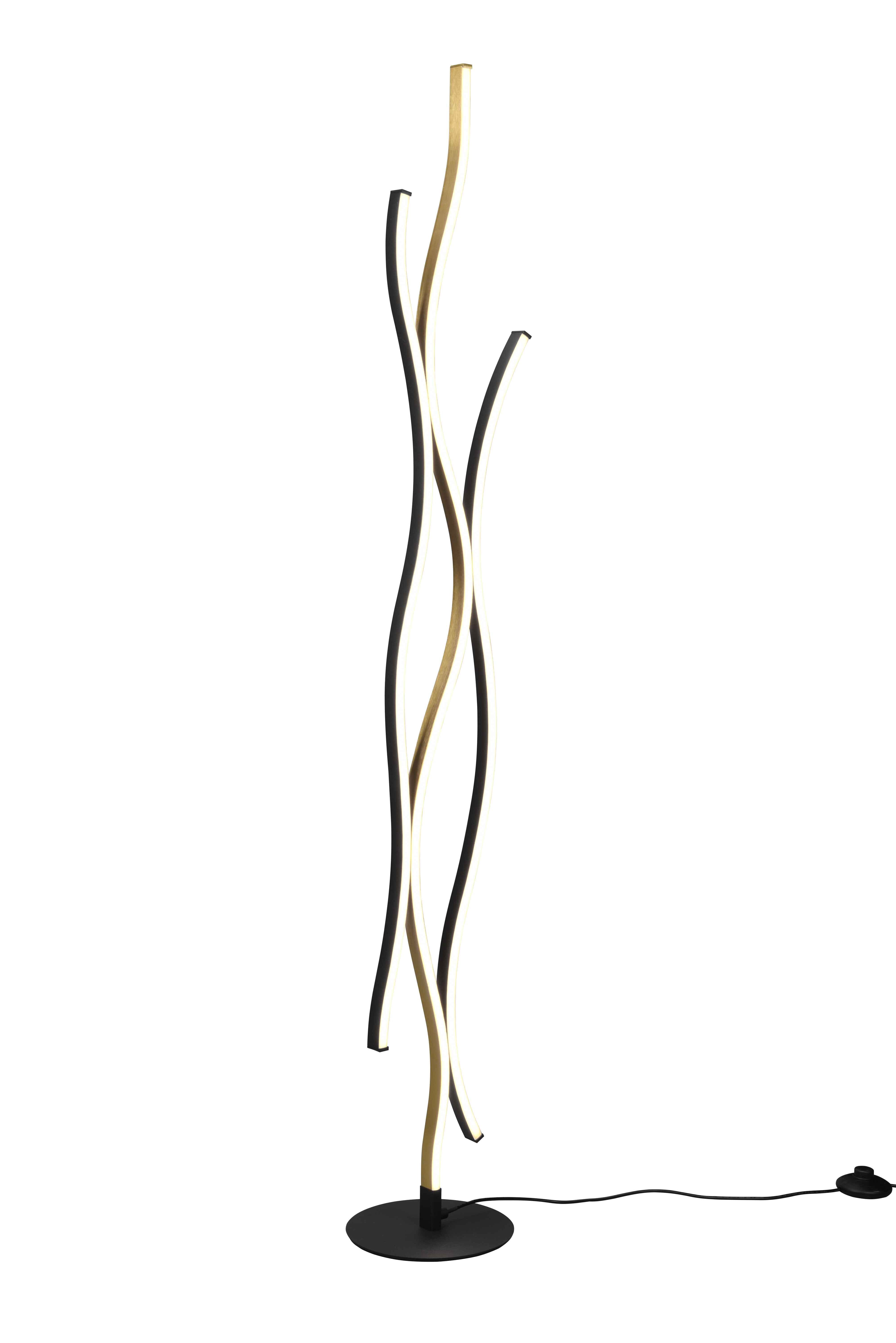 Lampa podłogowa stojąca Blaze złoto-biała LED 28W 2300K - 4000K 3250lm wym: 138 x 20,5 x 20,5 cm metal Trio