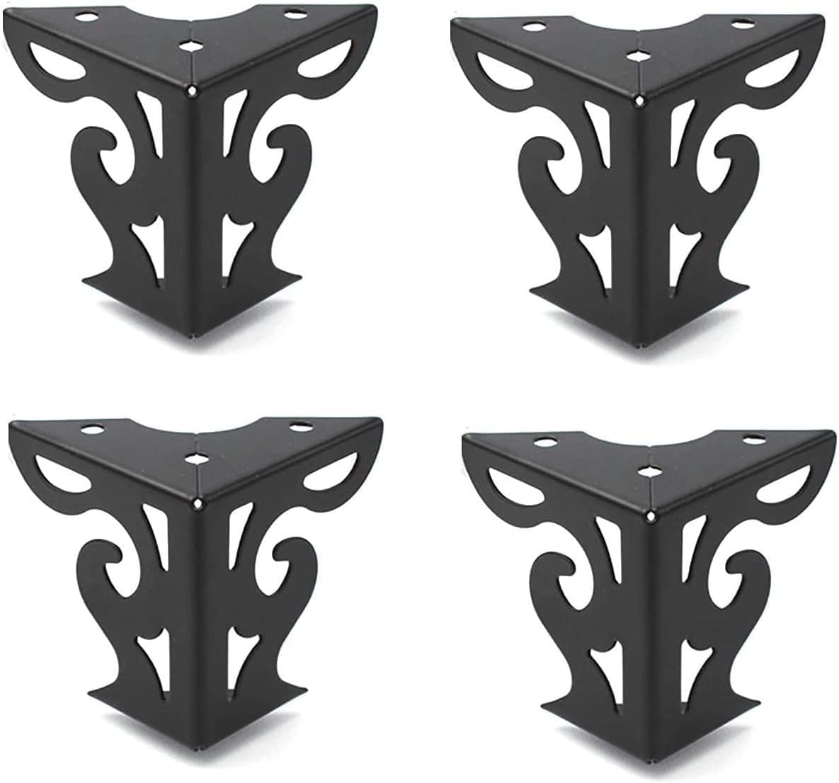 Set de 4 picioare de mobilă, înălțime de 7,6 cm, negru mat. Pentru canapele, mese, dulapuri și paturi. Robuste și stabile. 4buc