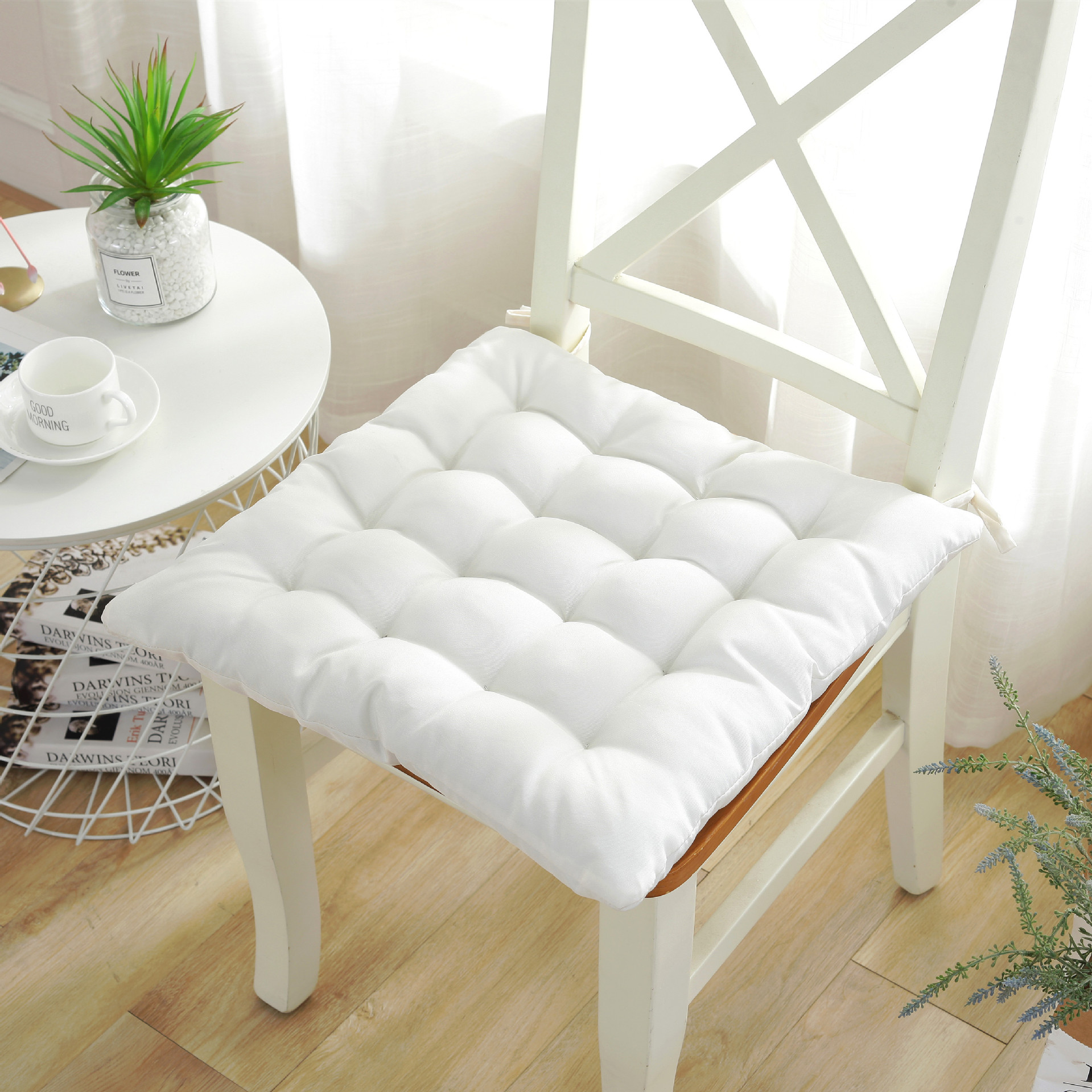 Coussins de chaise 45x45 cm, lot de 4, coussins épais Oxford, bleu - 5