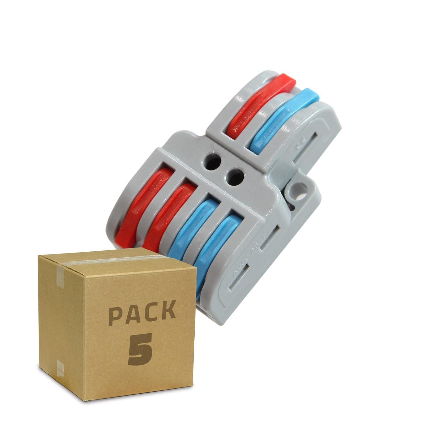 Connecteurs De Fil H62W2 2 En 2 Sorties - Séparateurs Rapides 0.5-6mm² 41A 450V, Lot De 10