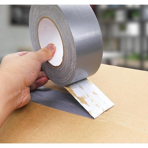 Nastro adesivo grigio, nastro adesivo rinforzato, 3 rotoli da 10 mm x 100 m per lavori di riparazione, fissaggio, sigillatura, etichettatura e ristrut - 2