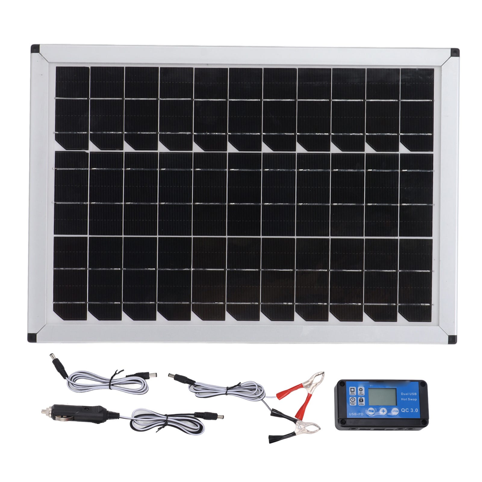 Alomejor Kit Panneau Solaire Monocristallin 18 W 18 V – Portable, Haut Rendement – Pour Lampadaires, Chargeurs, Camping Alomejor Kit Panneau Solaire Monocristallin 18 W 18 V – Portable, Haut Rendement – Pour Lampadaires, Chargeurs, Camping