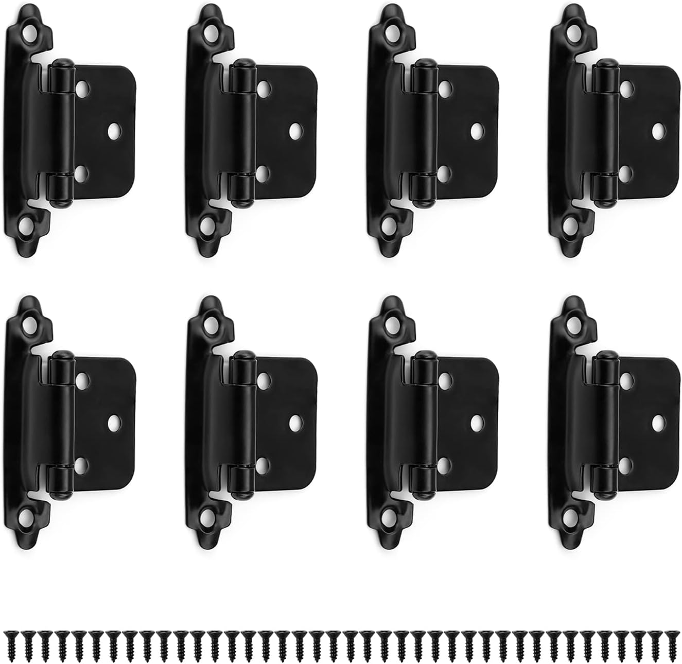 Cerniere Per Porte In Lega Di Zinco - 4 Pezzi Nero 40x40 Mm, Per Porte Armadio E Mobili - Foto 7