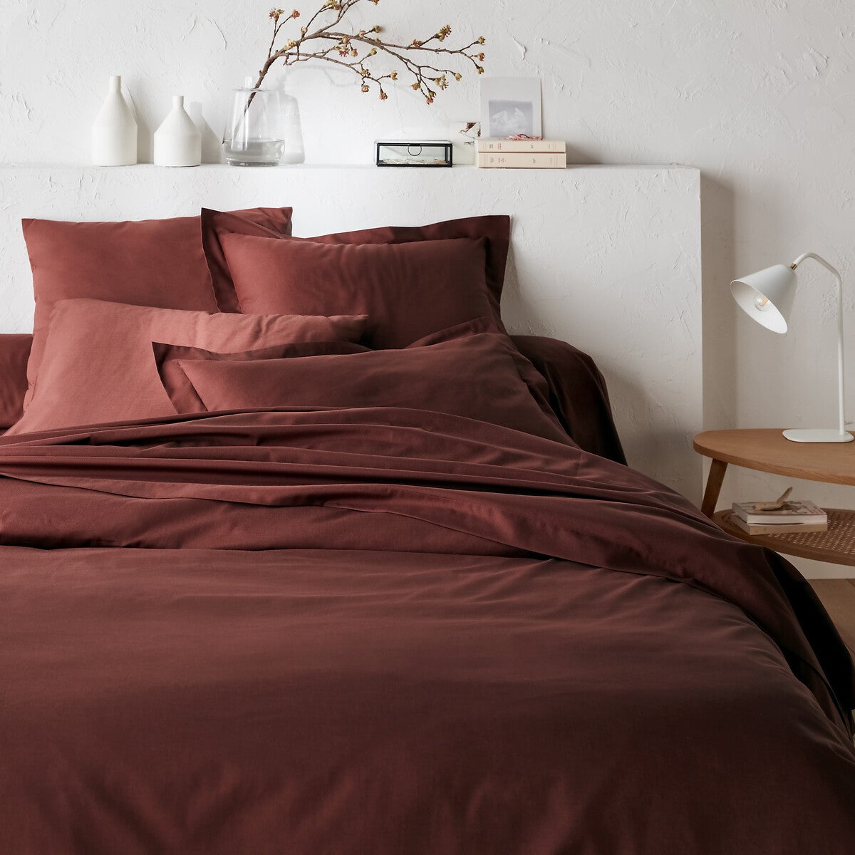 Ensemble De Housses De Couette 3 Pièces King Size Orange - Polycoton 200 Fils - Marque The House Of Emily