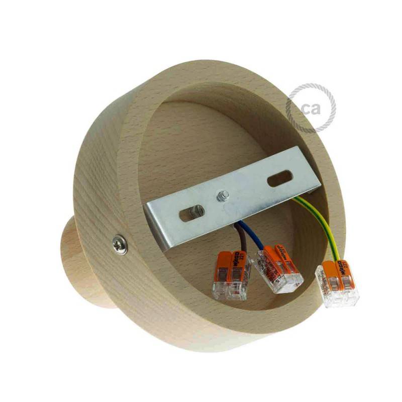 Fermaluce Wood S, punto luce a parete o soffitto in legno - 8