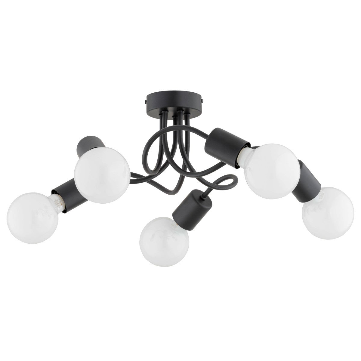 Lampa sufitowa Nill czarna 5xE27x15W wym: 18 x 50 x 50 cm metal Alfa