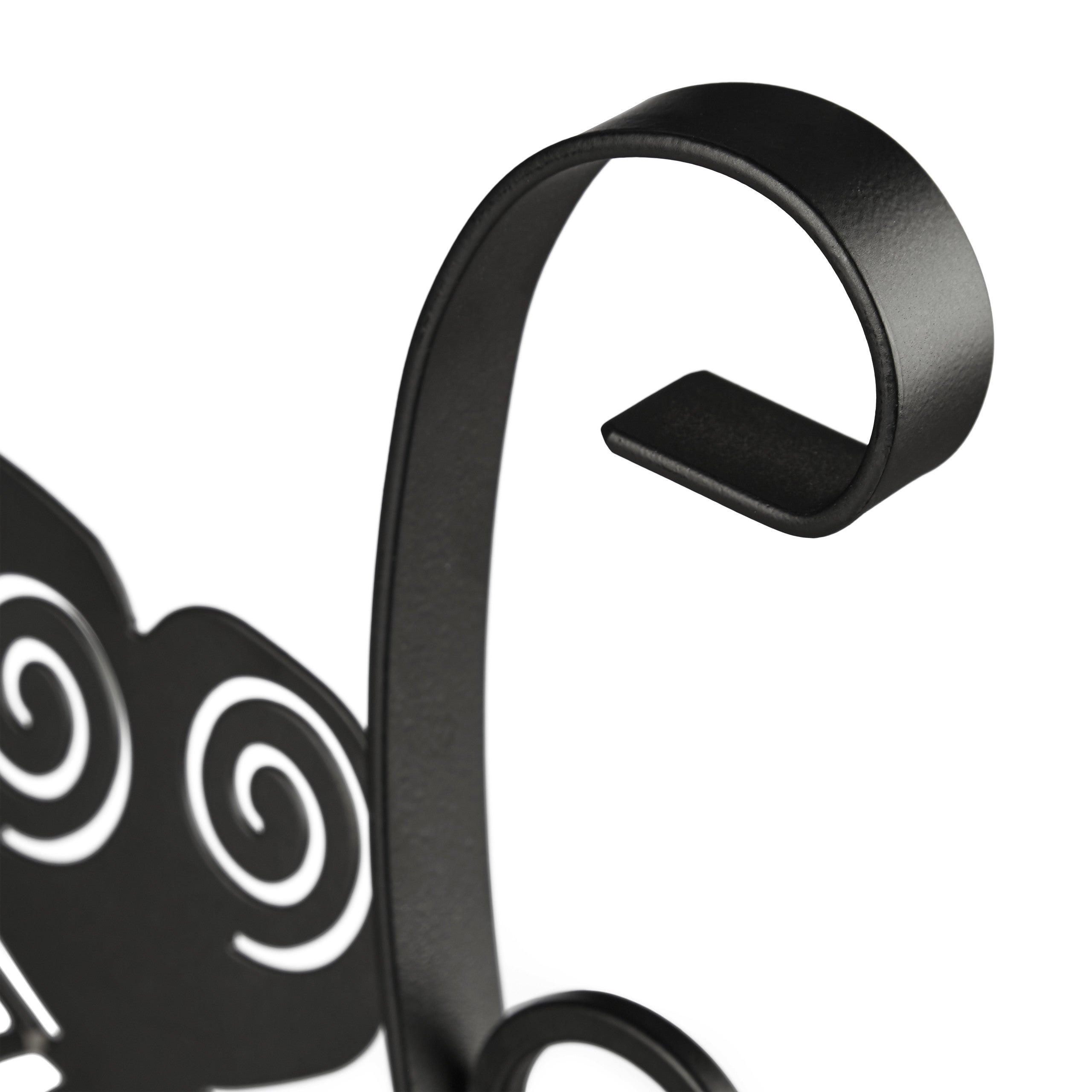 Crochet mural pour plantes papillon suspensions pot de fleurs en métal décoration jardin 30x28x2 cm, noir, Relaxdays - 6