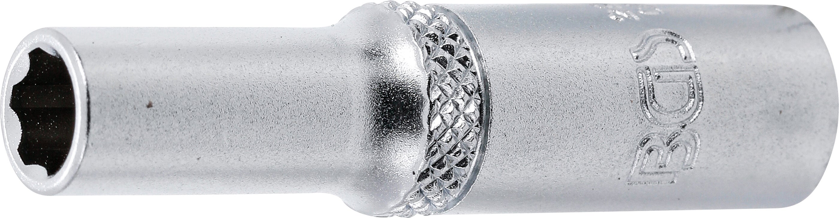 BGS Nasadka klucza nasadowego Super Lock długa, napęd czworokątny wewnętrzny 6,3 mm (1/4") SW 6 mm - 2966