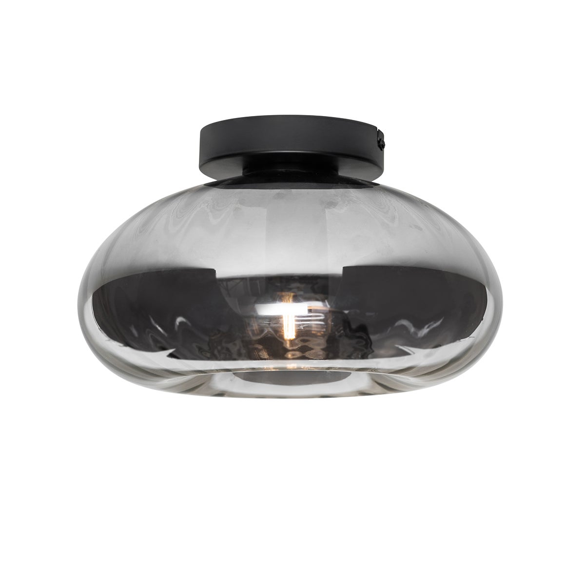 Plafoniera smart nera con vetro fumé incl. WiFi P45 - Ayesha - 6