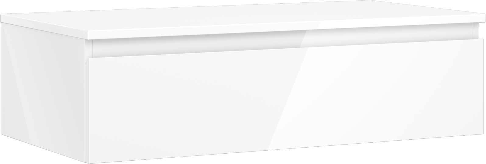 Mexen Orio szafka łazienkowa podumywalkowa 90 cm z blatem, 1 szuflada, biała połysk - 91A10-09023-1-BFC00