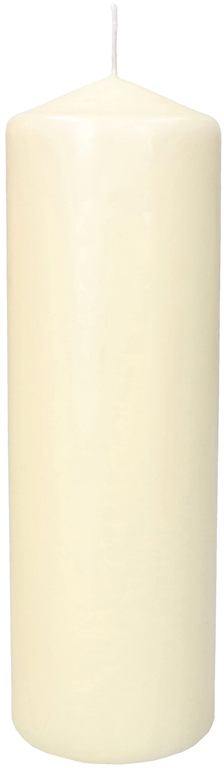 Świece cylindryczne 250 mm - Świece filarowe ⌀ 80 mm - Ecru - KOTARBAU