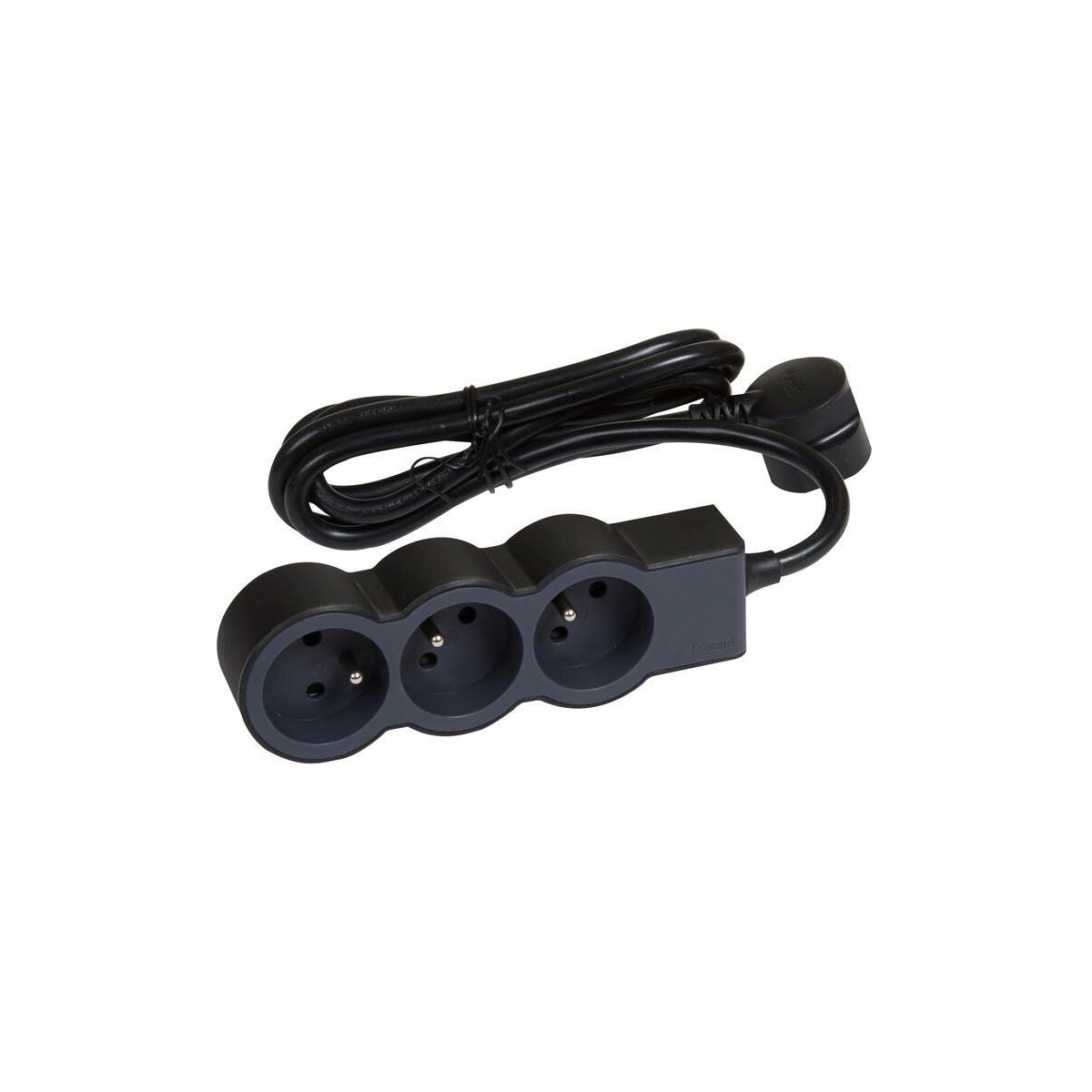 Legrand Regleta Compacta Con Cable, 3 Tomas, Negra , Leroy Merlin
