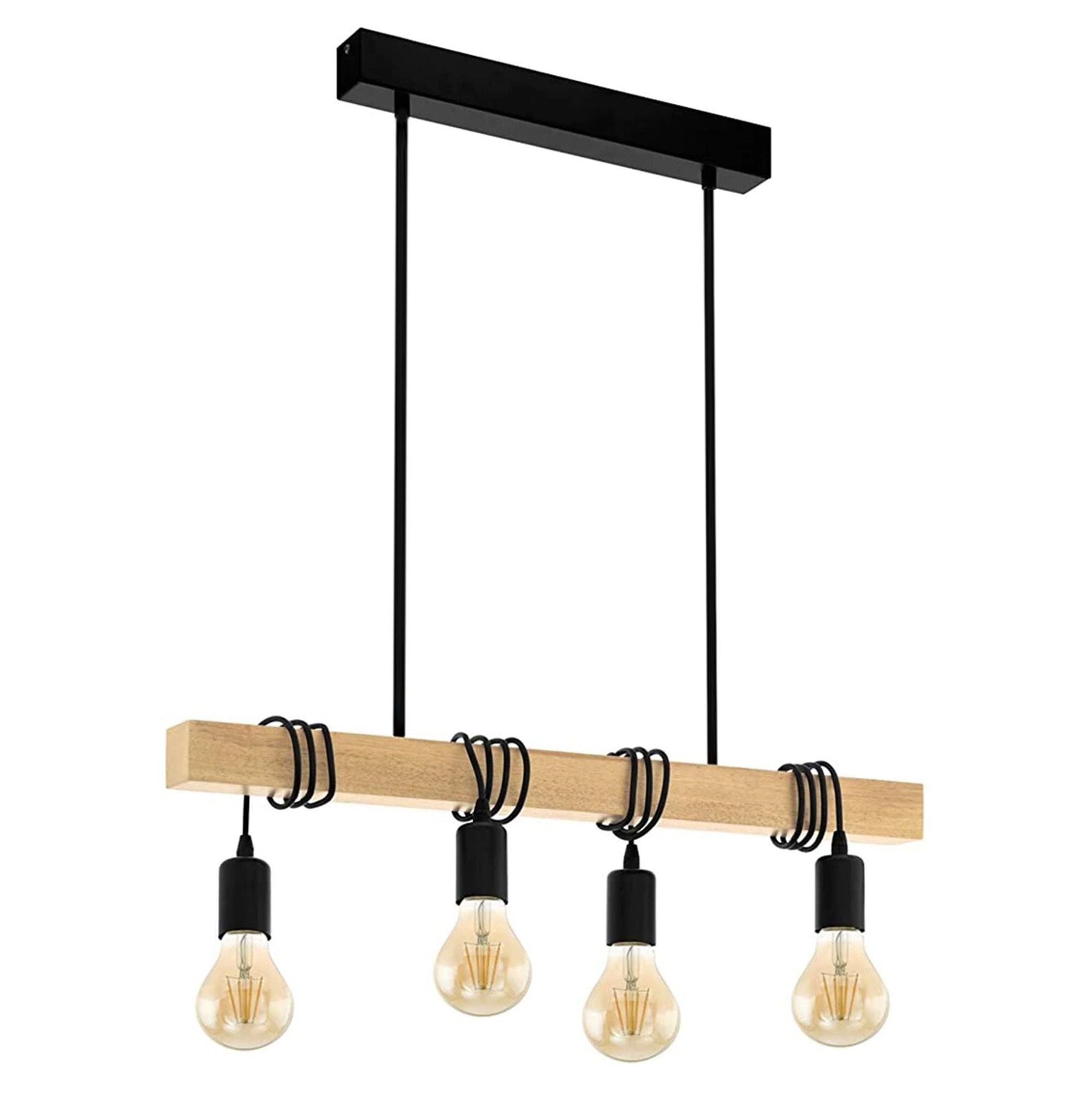 Lampa Sufitowa Wisząca Toolight App974-4Cp Line Czarny