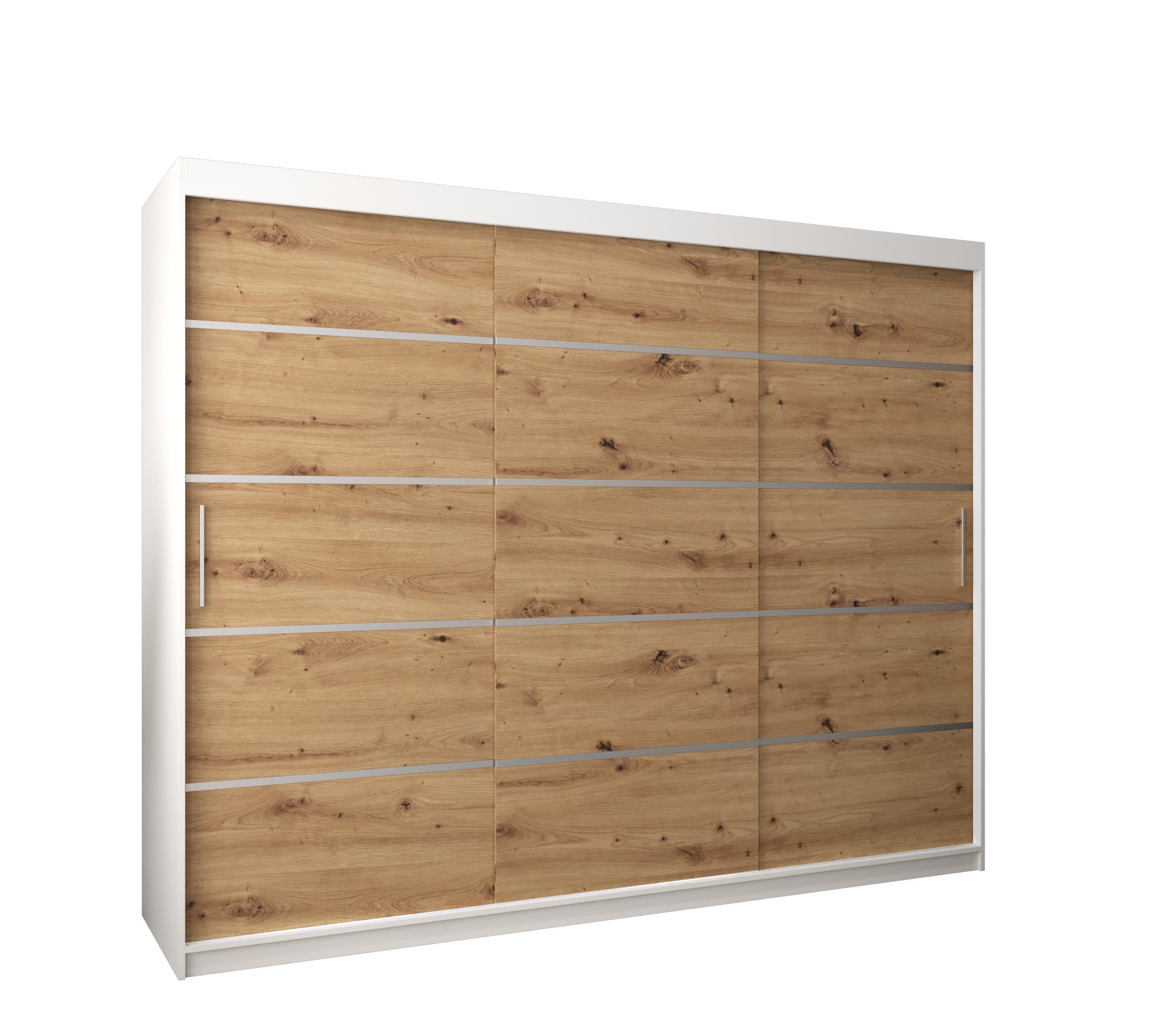 Szafa przesuwna garderoba Verona 1 250 x 62 x 200 cm Biały + Artisan - Abiks Meble