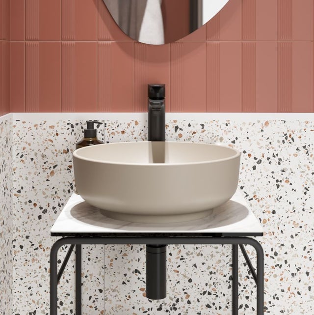 Carrelage sol/mur effet terrazzo blanc TERRAZZO WHITE Full lappato int/ext l.120 x L.60 cm CERALUX