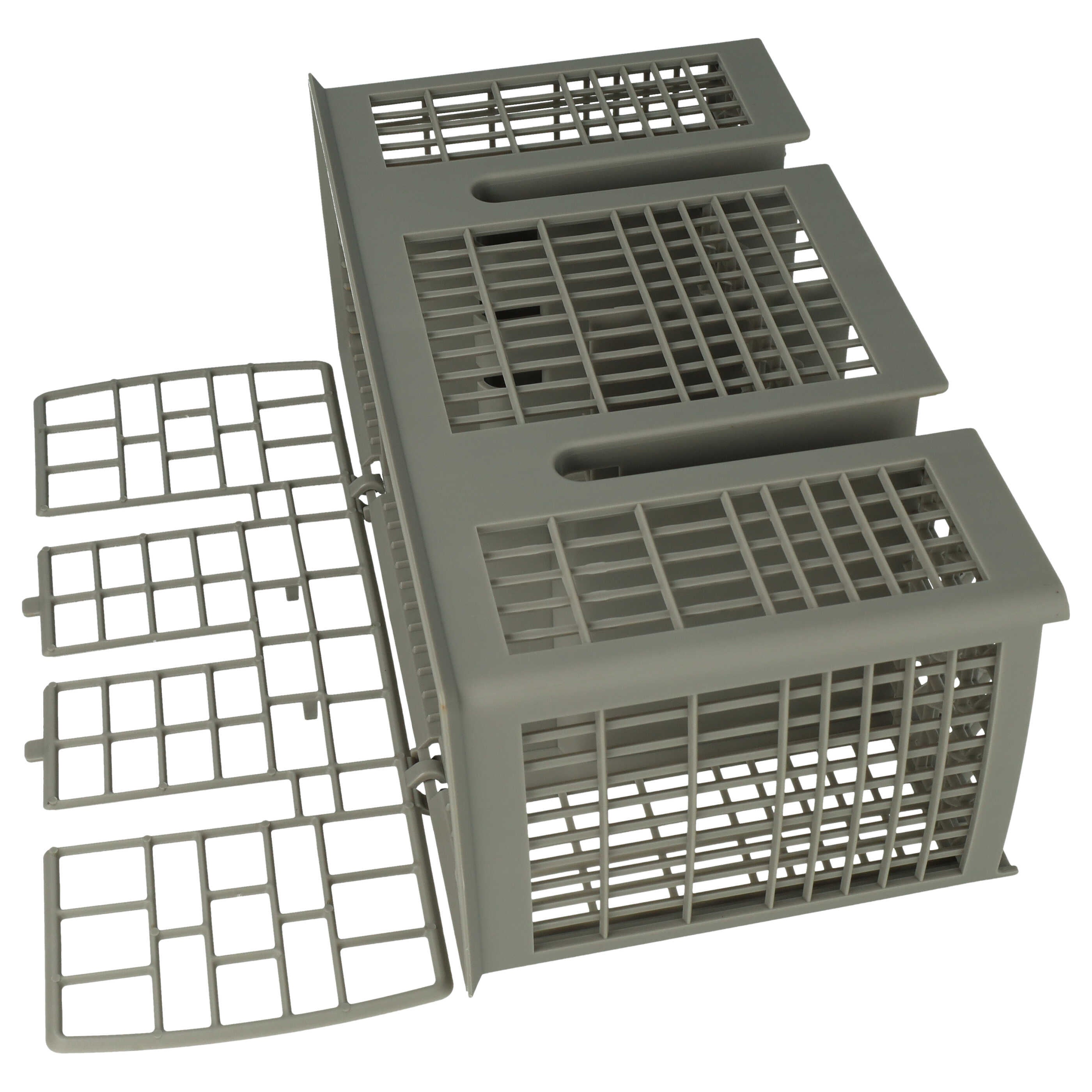 vhbw Panier compatible avec Siemens SF25T053GB/26, SF25T053GB/28, SF25T053GB/29, SF25T054GB/24 lave-vaisselle - avec poignée, 6 compartiments - 3