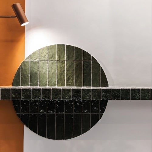 Piastrella in terracotta effetto zellige LA RIVIERA 20x6,5cm Verde botanico - - scatola da 0,50 m2 - 6