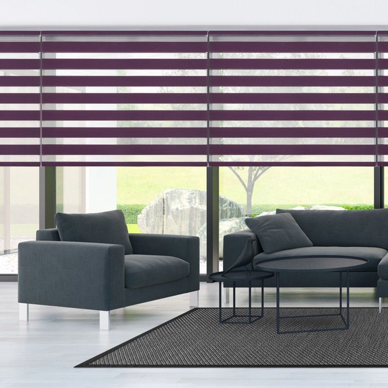 Store Jour Nuit DUOLUX Prune 180X180 Leroy Merlin