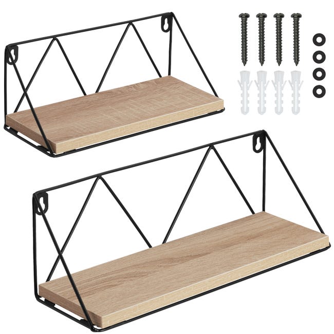 SRIWATANA Scaffale ad Angolo Legno Mensole da Muro Scaffale a Muro per il Soggiorno Camera da Letto Corridoio Bagno ecc. (Nero SRIWATANA Scaffale ad Angolo Legno Mensole da Muro Scaffale a Muro per il Soggiorno Camera da Letto Corridoio Bagno ecc. (Nero
