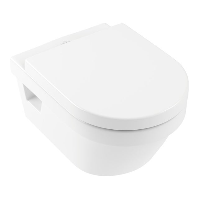 Villeroy & Boch Architectura, Combipack Cuvette suspendue à fond creux sans bride, avec abattant frein de chute