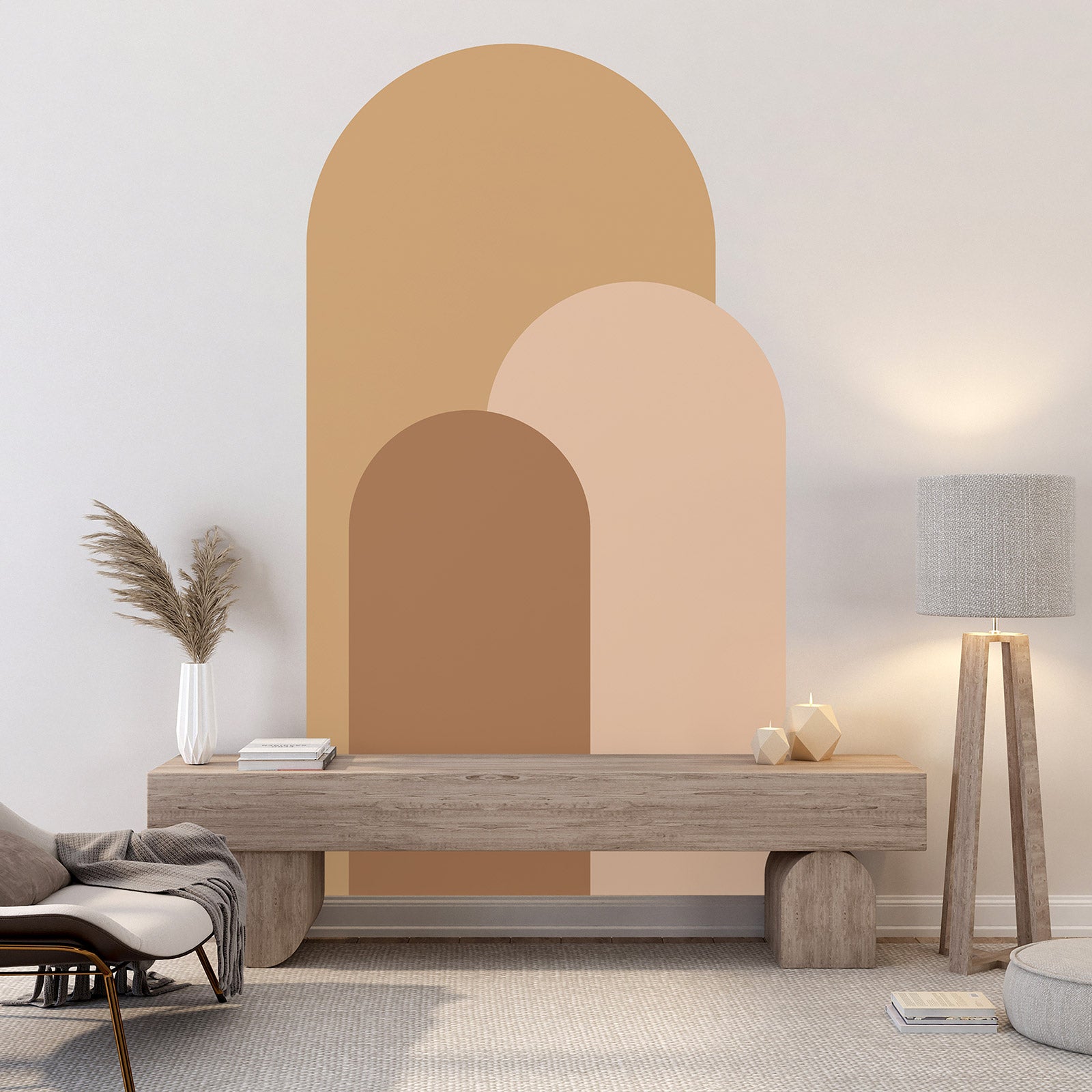 Stickers Arches - Design - Adhésif + Protection MATE - Largeur 130 x Hauteur 244 cm - 3