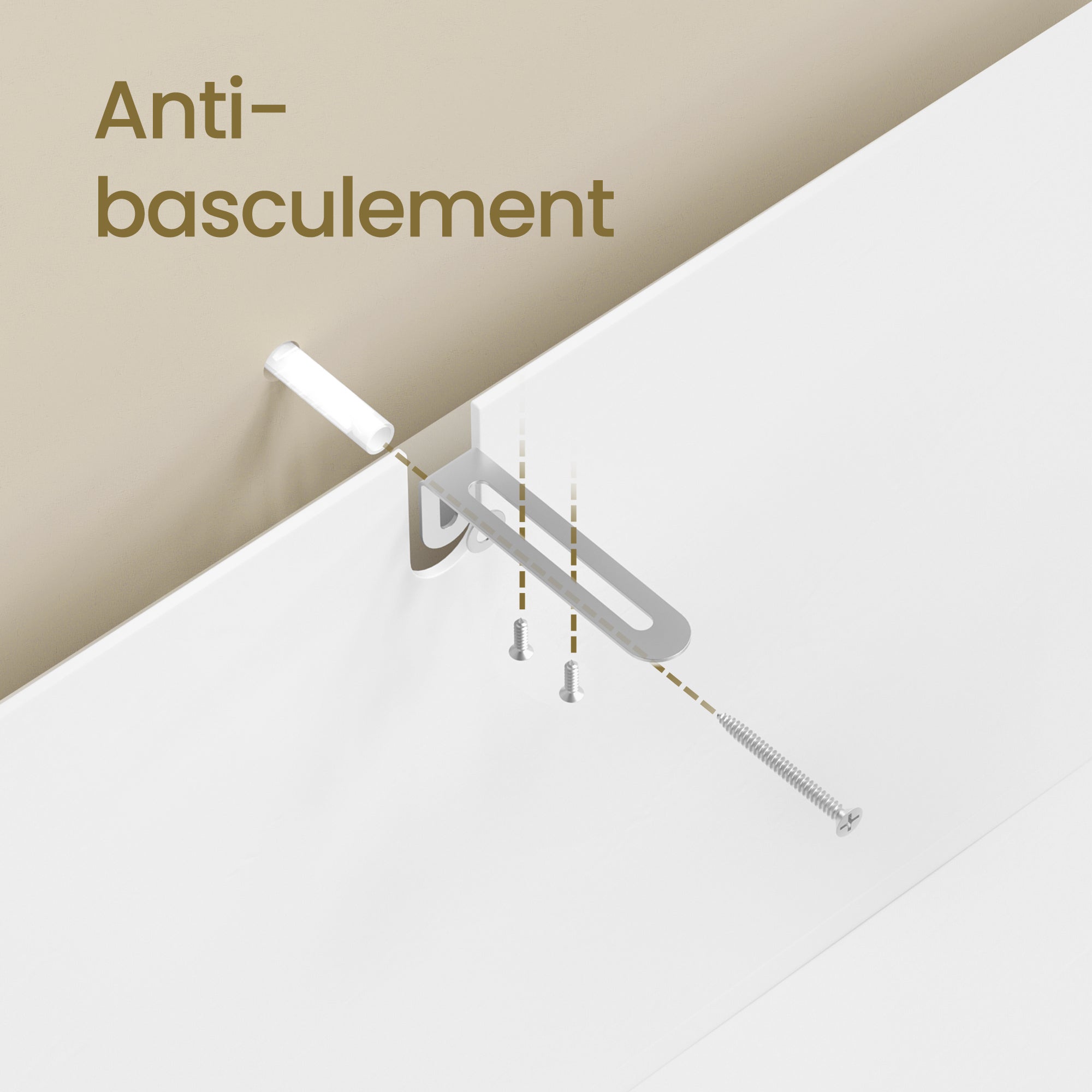 Armoire de Rangement Haute avec Étagères Réglables, Placard et Tiroir, pour Salle de Bains, Cuisine, Salon, Blanc - 7
