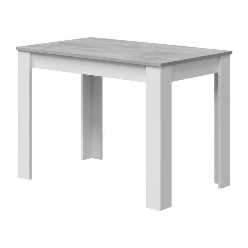 Table a manger - CLoe - Rectangulaire - Blanc Artik / Béton - 109 x 67 x 78 cm - 4