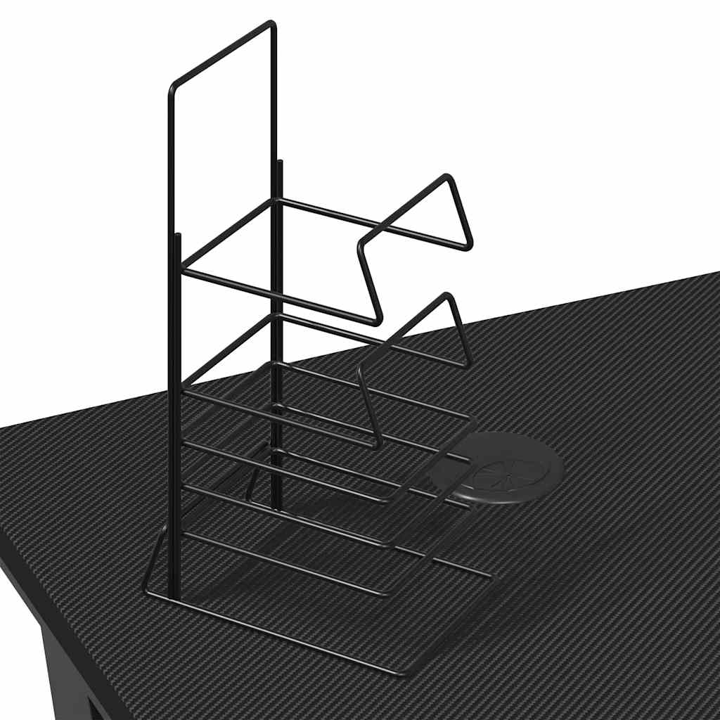 Bureau de jeu avec pieds en forme de Y Noir 110x60x75 cm vidaXL - 8